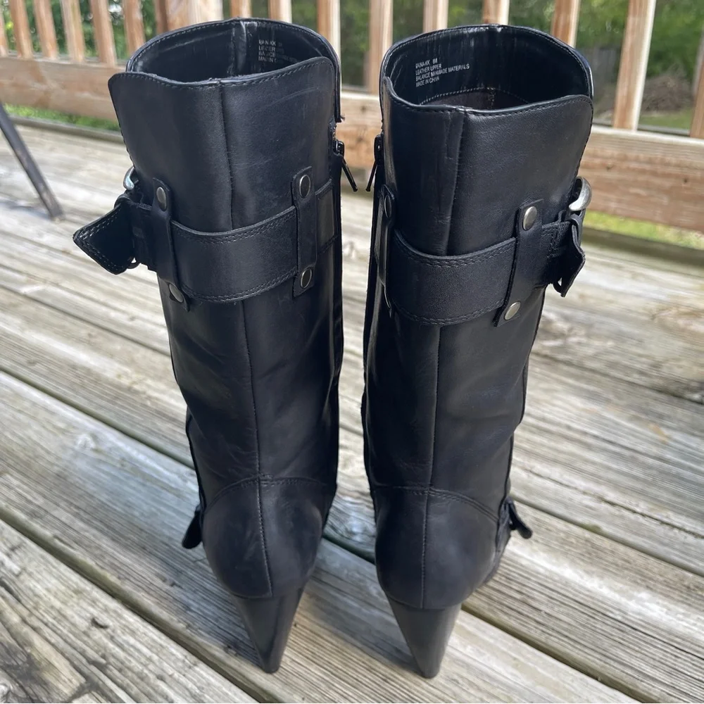 Kelly & Katie tall leather boots with silver buckle Size 8 - Picture 5 of 10